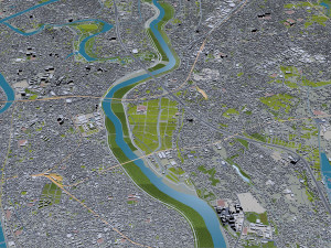 Tokyo city Japan 80km Modelo 3D