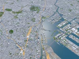 Tokyo city Japan 40km 3D Model