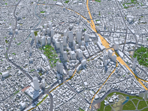 Tokyo city Japan 40km 3D Model