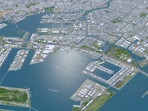 Tokyo city Japan 40km 3D Model