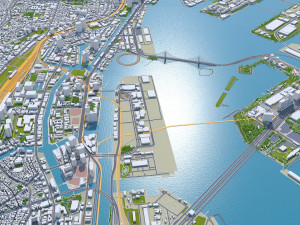 Tokyo city Japan 40km 3D Model