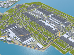 Tokyo city Japan 40km 3D Model