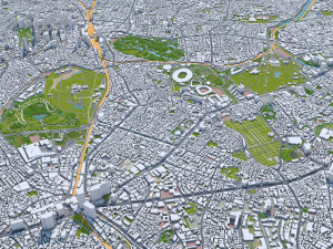 Tokyo city Japan 40km 3D Model