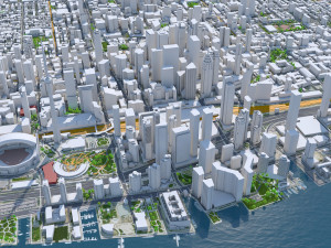 Toronto city Canada 75km 3D Model