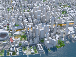 Toronto city Canada 75km 3D Model