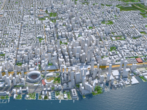 Toronto city Canada 75km 3D Model