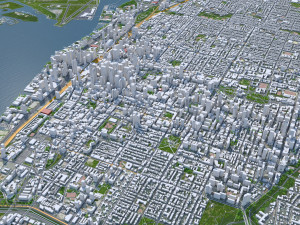 Toronto city Canada 75km 3D Model