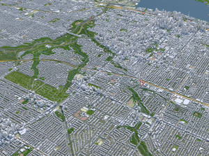 Toronto city Canada 75km 3D Model