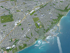 Toronto city Canada 75km 3D Model