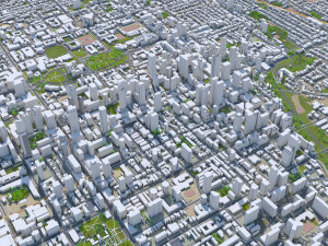 Toronto city Canada 75km 3D Model