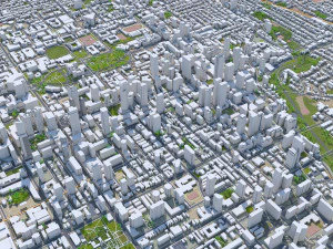 Toronto city Canada 75km 3D Model