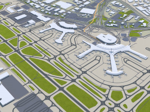 Toronto city Canada 75km 3D Model