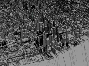 Toronto city Canada 75km 3D Model