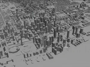 Toronto city Canada 75km 3D Model