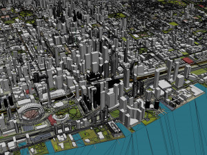 Toronto city Canada 75km 3D Model