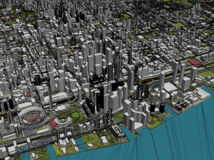 Toronto city Canada 75km 3D Model