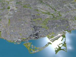 Toronto city Canada 75km 3D Model