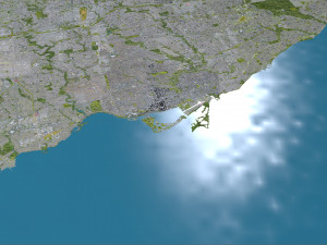 Toronto city Canada 75km 3D Model