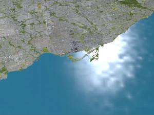 Toronto city Canada 75km 3D Model