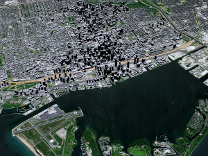 Toronto city Canada 75km 3D Model