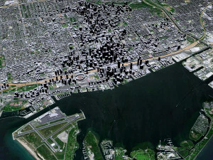Toronto city Canada 75km 3D Model