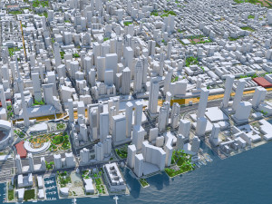 Toronto city Canada 75km 3D Model