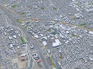 Tucson city Arizona USA 70km 3D Model