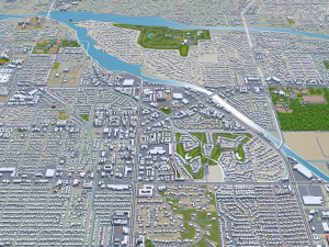 Tucson city Arizona USA 70km Modelo 3D