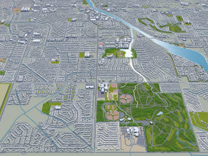 Tucson city Arizona USA 70km Modelo 3D