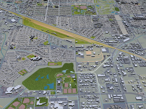 Tucson city Arizona USA 70km Modelo 3D