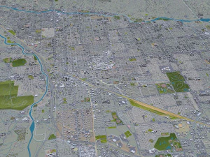 Tucson city Arizona USA 70km 3D Model
