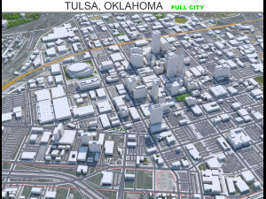 Tulsa city Oklahoma 60km 3D Модель
