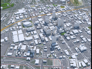 Tulsa city Oklahoma 60km Modelo 3D