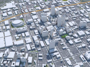 Tulsa city Oklahoma 60km 3D Model