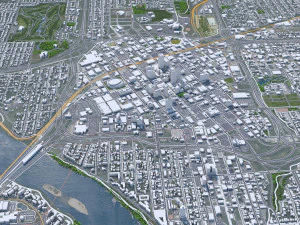 Tulsa city Oklahoma 60km 3D Model