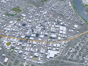 Tulsa city Oklahoma 60km Modelo 3D