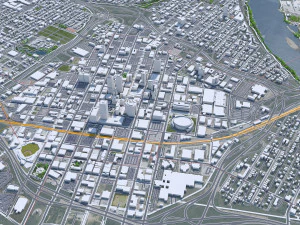 Tulsa city Oklahoma 60km 3D Model