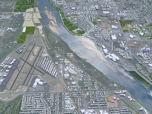 Tulsa city Oklahoma 60km Modelo 3D