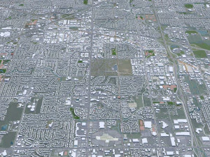 Tulsa city Oklahoma 60km 3D Model