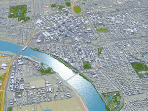 Tulsa city Oklahoma 60km 3D Model