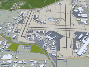 Tulsa city Oklahoma 60km 3D Model