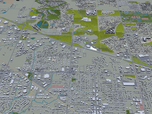 Tulsa city Oklahoma 60km Modelo 3D