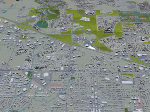 Tulsa city Oklahoma 60km 3D Model