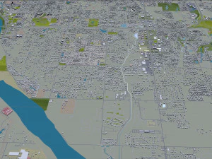 Tulsa city Oklahoma 60km 3D Model