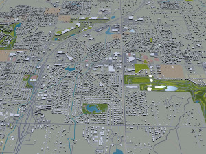 Tulsa city Oklahoma 60km Modelo 3D
