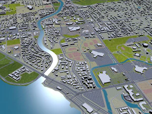 Tulsa city Oklahoma 60km 3D Model