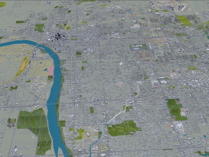 Tulsa city Oklahoma 60km Modelo 3D