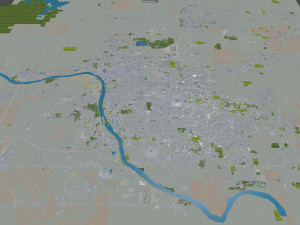 Tulsa city Oklahoma 60km Modelo 3D