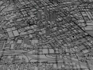 Tulsa city Oklahoma 60km Modelo 3D
