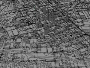 Tulsa city Oklahoma 60km 3D Model